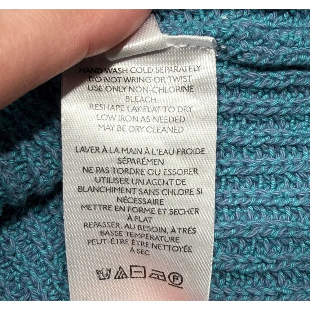 Free People Beach Sweater Womens Medium Teal Freya Oversized Boho Pullover Knit